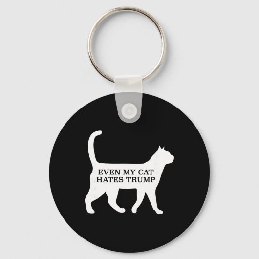 Porte-clés Même mon chat déteste Trump (Recto)