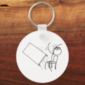 Porte-clés Mème visage de la plage de retournement de table (Recto)