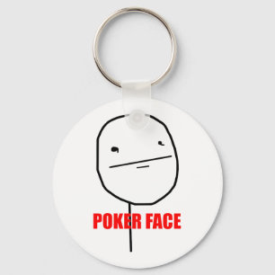 Porte-clés Mème visage poker