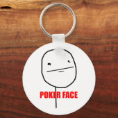 Porte-clés Mème visage poker (Recto)