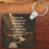 Porte-clés Mémento de souvenir batteur tambours groupe (Verso)