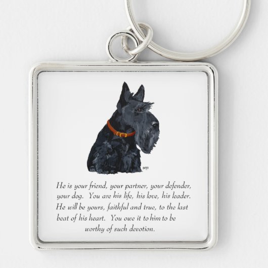 Porte-clés Mémento du Terrier Écossais (Devant)