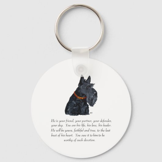 Porte-clés Mémento du Terrier Écossais (Recto)