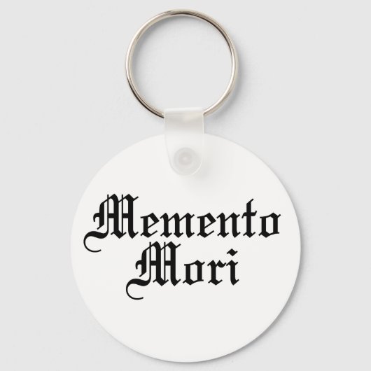 Porte-clés Memento Mori - Phrase latine (Recto)