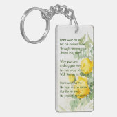 Porte-clés Mémoire chrétienne Photo Roses jaunes Fleurs de ja (Devant gauche)