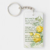 Porte-clés Mémoire chrétienne Photo Roses jaunes Fleurs de ja (Devant)