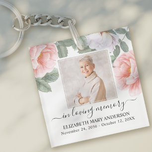 Porte-clés Mémoire de l'amour Mémorial floral rose photo