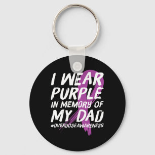 Porte-clés Mémoire de papa Porte une surdose violette