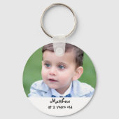 Porte-clés Mémoire photo de deux ans 2e anniversaire (Recto)