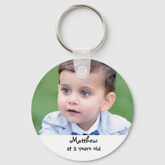 Porte-clés Mémoire photo de deux ans 2e anniversaire (Recto)