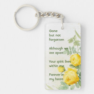 Porte-clés Mémoire Photo Roses Jaunes Fleurs de Jardin