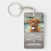 Porte-clés Mémorial à la mode gris rustique pour animaux de c (Devant)