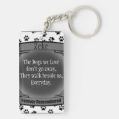 Porte-clés Mémorial à l'animal de compagnie - Rappel à jamais (Dos)