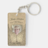 Porte-clés Mémorial Angel ailes Ajouter Photo Gold (Dos)