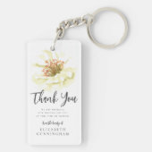 Porte-clés Mémorial botanique floral d'aquarelle moderne Merc (Dos)