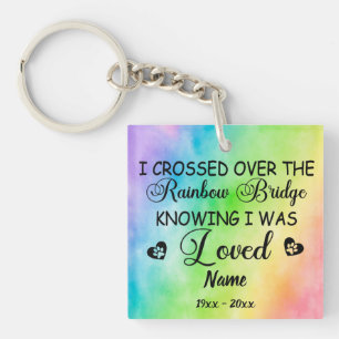 Porte-clés Mémorial des chiens Rainbow Bridge, Photo personn