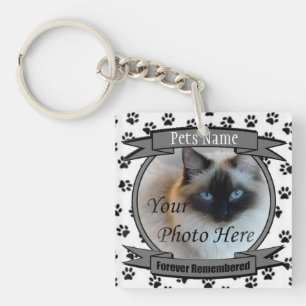 Porte-clés Mémorial du chat - Pour toujours souvenir - Perte