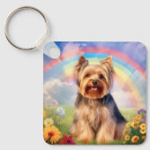 Porte-clés Mémorial du Yorkie Yorkshire Terrier Rainbow Bridg (Recto)