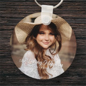 Porte-clés Mémorial en mémoire d'amour classique photo élégan