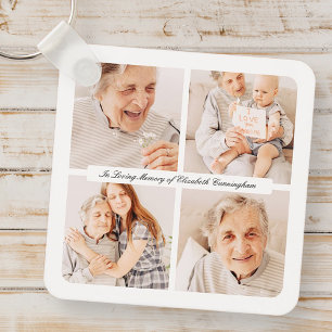 Porte-clés Mémorial en mémoire d'amour moderne élégant 4 phot