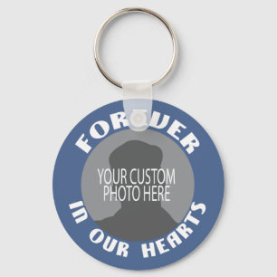 Porte-clés Memorial Forever in our Hearts custom photo