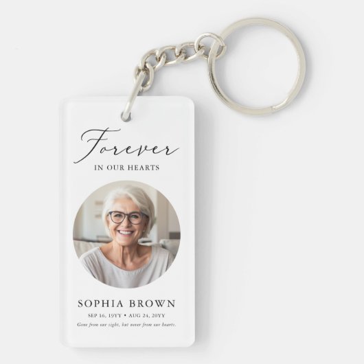 Porte-clés Mémorial funéraire moderne en mémoire d'amour (Dos)