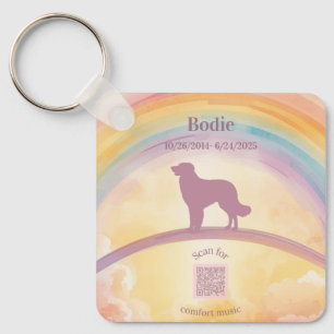 Porte-clés mémorial Golden Retriever Rainbow Bridg