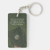 Porte-clés Memorial Keepsake Baseball Game Player  (Dos)