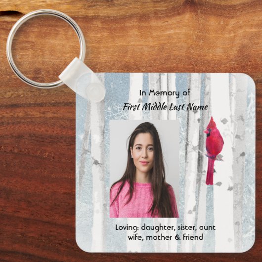 Porte-clés  Memorial Keepsake Cardinal Bird (Recto)