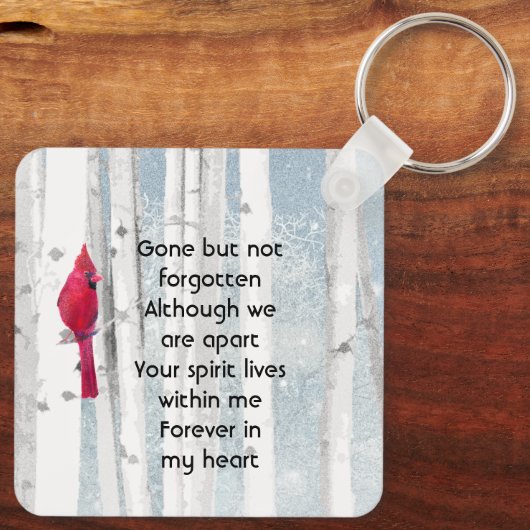 Porte-clés  Memorial Keepsake Cardinal Bird (Verso)