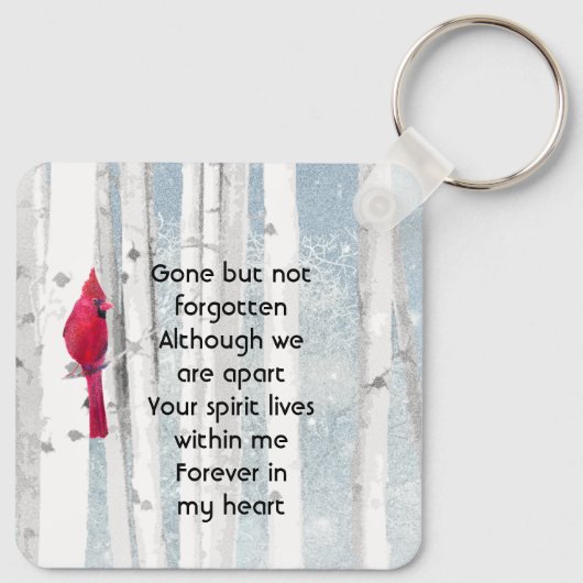 Porte-clés  Memorial Keepsake Cardinal Bird (Dos)