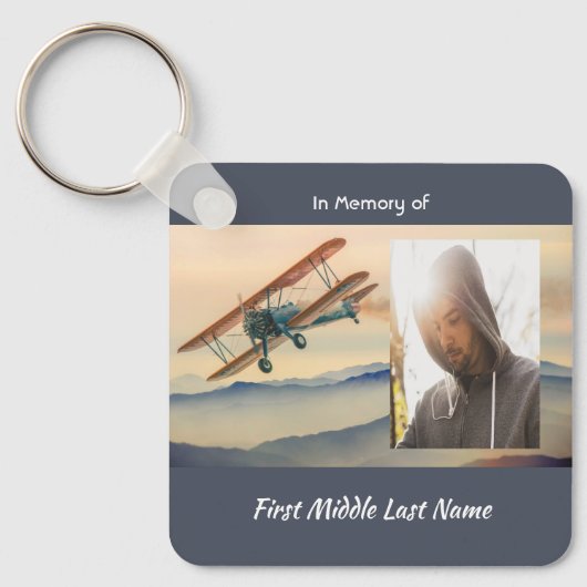 Porte-clés Memorial Keepsake  Clouds Biplane Sky (Recto)