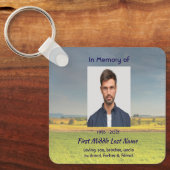 Porte-clés Memorial Keepsake Farm Crop Prairie (Recto)