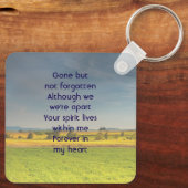 Porte-clés Memorial Keepsake Farm Crop Prairie (Verso)