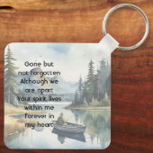 Porte-clés Memorial Keepsake Fishing Lake in Boat (Verso)