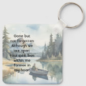 Porte-clés Memorial Keepsake Fishing Lake in Boat (Dos)