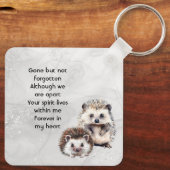 Porte-clés Memorial Keepsake Hedgehog Children (Verso)