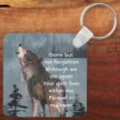 Porte-clés Memorial Keepsake Howling Wolf Art (Verso)