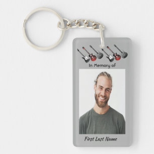 Porte-clés Memorial Keepsaké musicien musique de guitare
