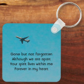 Porte-clés  Memorial Keepsake Pilot Airplane Flying (Verso)