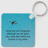 Porte-clés  Memorial Keepsake Pilot Airplane Flying (Dos)
