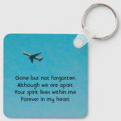 Porte-clés  Memorial Keepsake Pilot Airplane Flying (Dos)