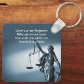 Porte-clés Memorial Keepsake Scales Justice Law (Verso)