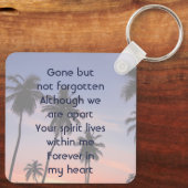 Porte-clés Memorial Keepsake Tropical Beach (Verso)