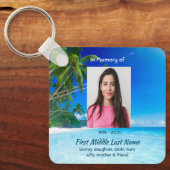 Porte-clés Memorial Keepsake Tropical Beach Exotic (Recto)