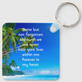 Porte-clés Memorial Keepsake Tropical Beach Exotic (Dos)