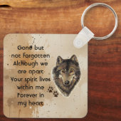 Porte-clés Memorial Keepsake Wolf Wolves Animal (Verso)