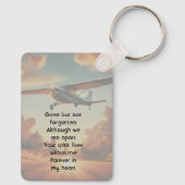 Porte-clés  Memorial Keepsakes Pilot Airplane Sunset (Verso)