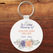 Porte-clés Mémorial Peony En Mémoire Amoureuse De (Recto)