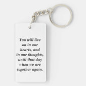 Porte-clés Mémorial personnalisé avec photo (Dos)